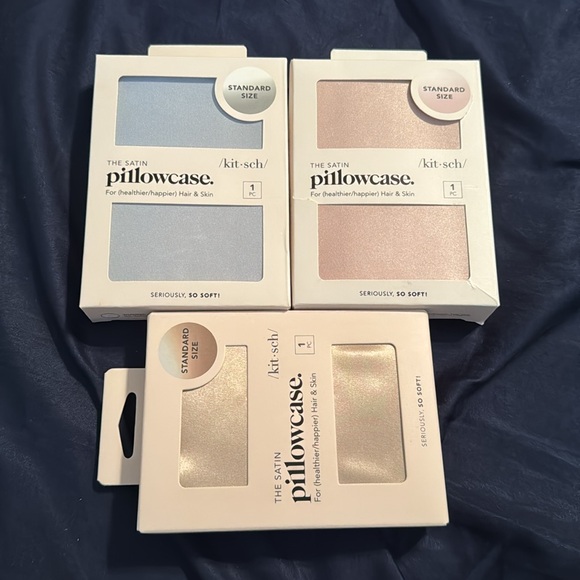 NEW 3 Kitsch Satin Pillowcases - Picture 2 of 3